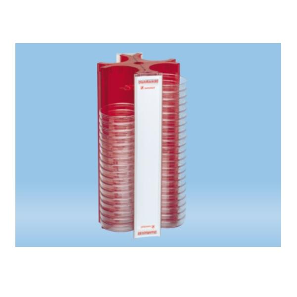 Sarstedt™ DishRack, Height: 370 mm, For 88 Petri Dishes With 92 mm-Ø, Red